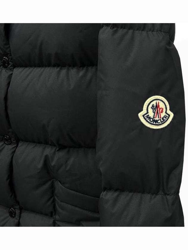 Ebre Logo Down Short Padding Black - MONCLER - BALAAN 7