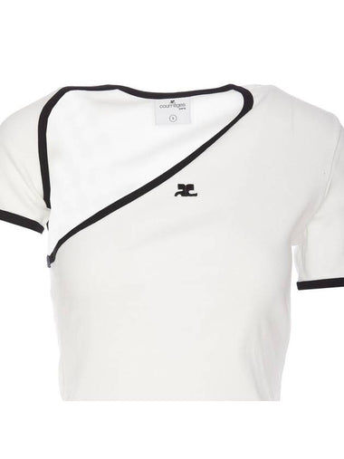 Courrèges T-Shirt Slash Contrast - COURREGES - BALAAN 1