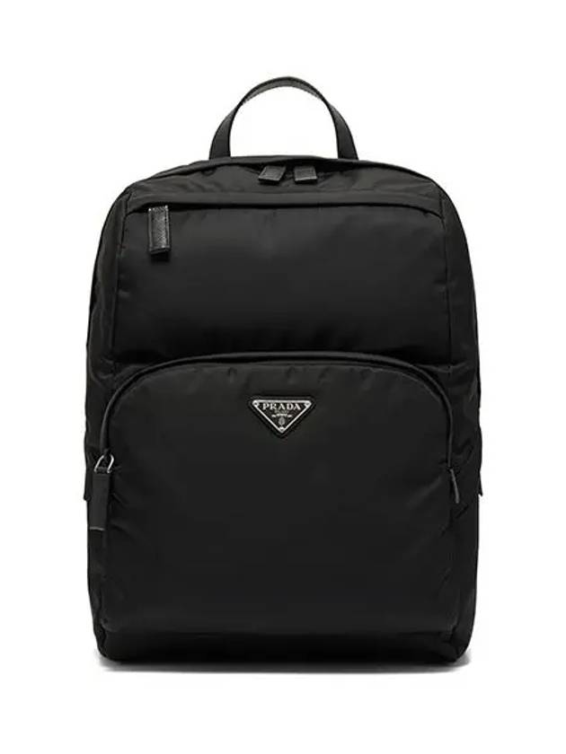 Triangle Logo Re-Nylon Backpack Black - PRADA - BALAAN 2