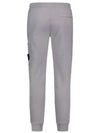 Compass Patch Cotton Jersey Track Pants Light Grey - STONE ISLAND - BALAAN 3