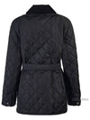 Diamond Quilted Nylon Jacket Black - BURBERRY - BALAAN 4