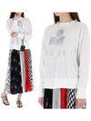 Klowia Logo Print Linen Sweatshirt White - ISABEL MARANT - BALAAN 2