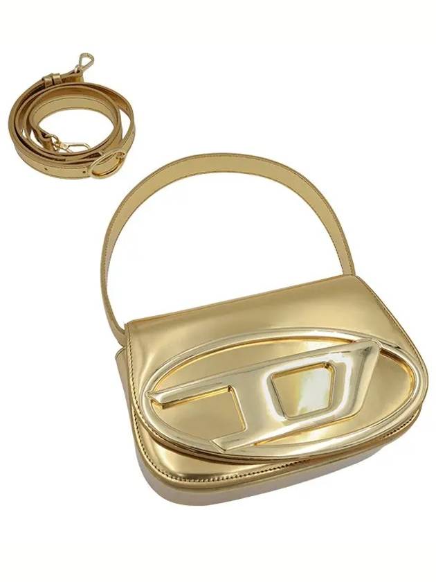 1DR Iconic Mirror Leather Shoulder Bag Gold - DIESEL - BALAAN 6