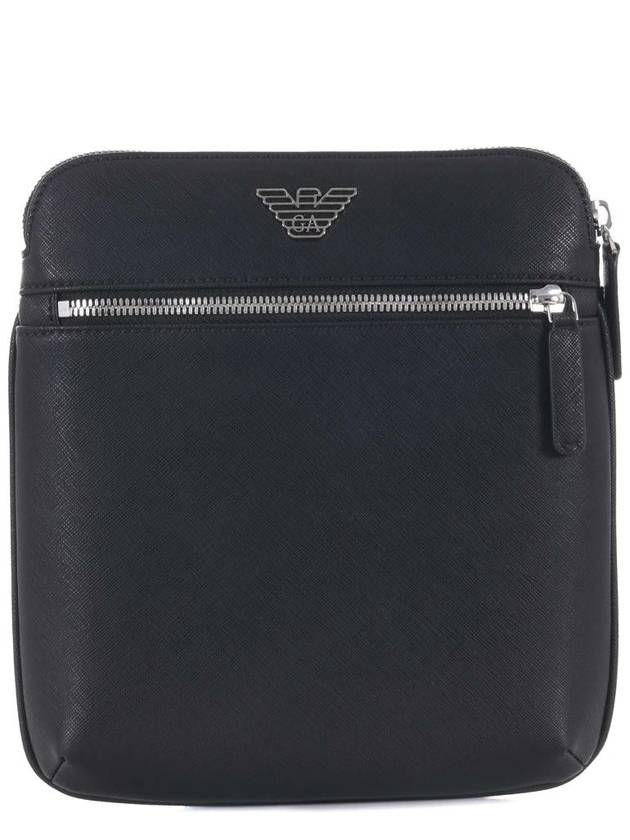 Eco Leather Messenger Bag Black - EMPORIO ARMANI - BALAAN 2