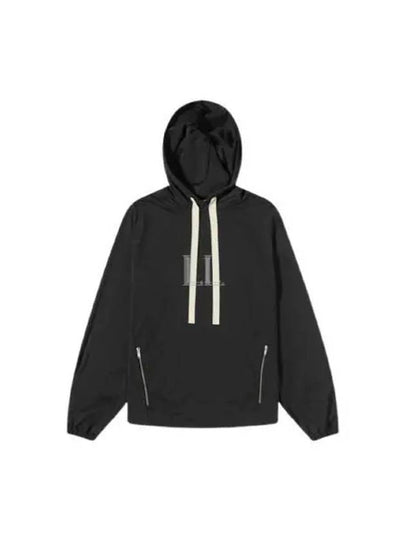 Two Side Zip Pockets Technical Cotton Hoodie Black - JIL SANDER - BALAAN 2