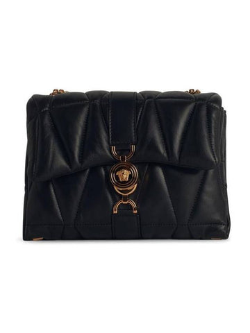 Versace 'Cleio' Black Leather Crossbody Bag - VERSACE - BALAAN 1