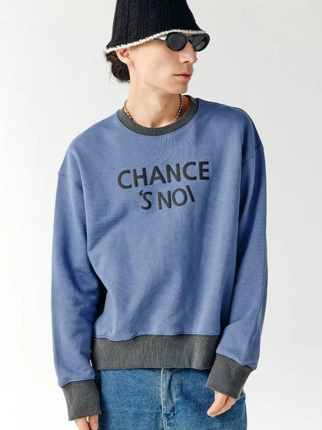 Unisex CHMXMTM Snowy Sweatshirt Mix Blue - CHANCE'S NOI - BALAAN 1