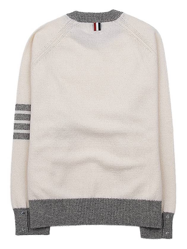 Wool 4 Bar Pullover Knit Top Beige - THOM BROWNE - BALAAN 3