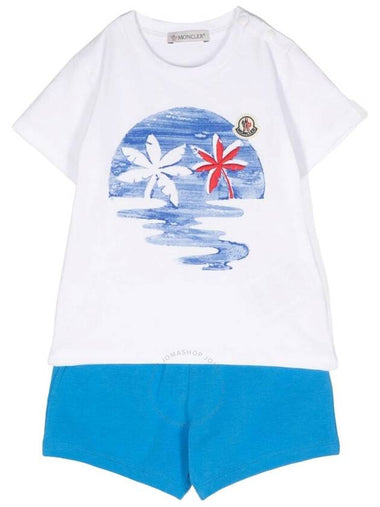 Moncler Infant Palm Tree Print T-Shirt Shorts Set, Size 3A - MONCLER - BALAAN 1