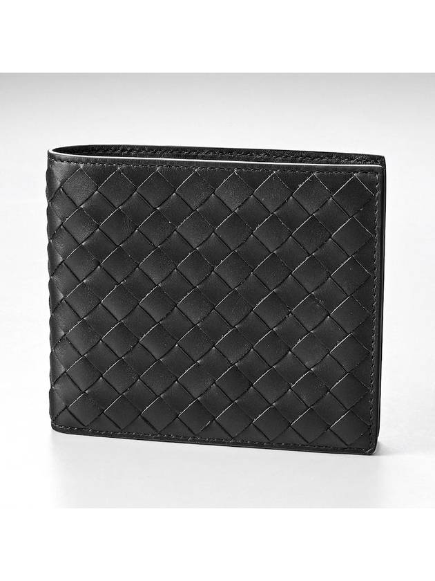 Intrecciato Leather Half Wallet Black - BOTTEGA VENETA - BALAAN 2