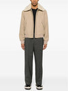 Shearling Collar Jacket Champagne - AMI - BALAAN 4