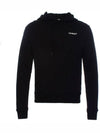 Men s Mini Logo Printed Hooded Sweatshirt Black OMBB034E - OFF WHITE - BALAAN 6