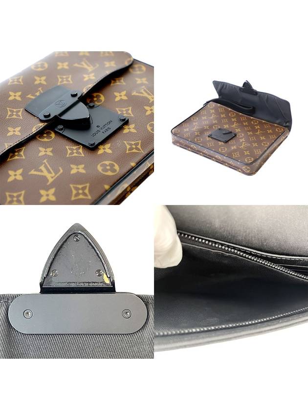 Louis Vuitton M80560 Monogram Macassar S Lock A4 Pouch - LOUIS VUITTON - BALAAN 9