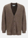 Stitch Alpaca Wool Knit Oversized Fit Cardigan Brown - MAISON MARGIELA - BALAAN 4