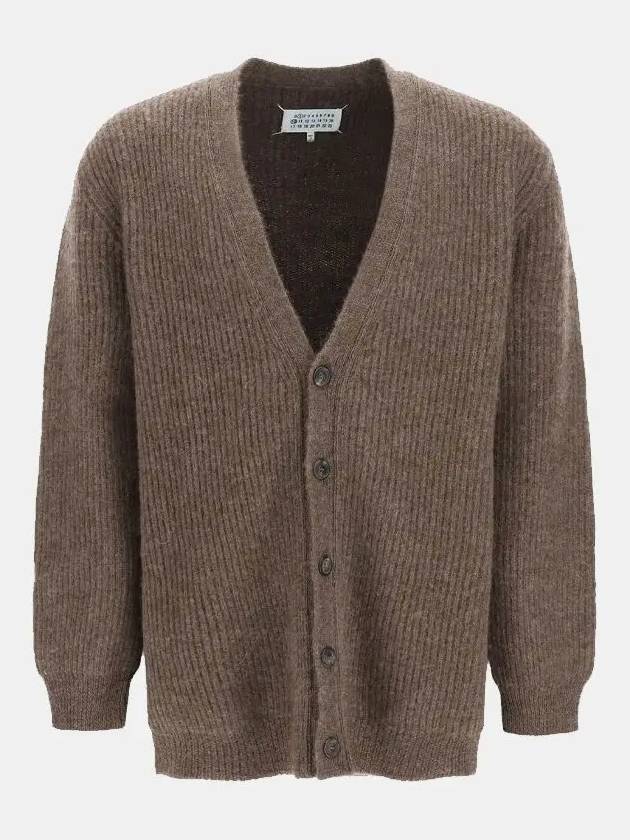 Stitch Alpaca Wool Knit Oversized Fit Cardigan Brown - MAISON MARGIELA - BALAAN 4