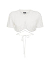 Le Baci Gathered Bra Short Sleeve T-Shirt White - JACQUEMUS - BALAAN 1