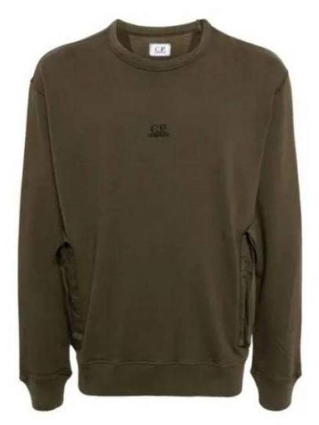 Cotton Fleece Mixed Pocket Sweatshirt Green - CP COMPANY - BALAAN 2