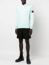 Wappen Patch Cotton Fleece Hoodie Aqua - STONE ISLAND - BALAAN 4