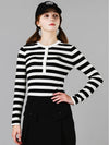 Bold Stripe Black Henley Neck Knit DO6232KT22 - DOYOUKNOWMC GOLF WEAR - BALAAN 1