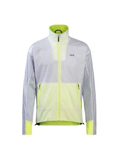 GOREWEAR Windstopper Drive Jacket White Neon Yellow Men s - GOGORR - BALAAN 1