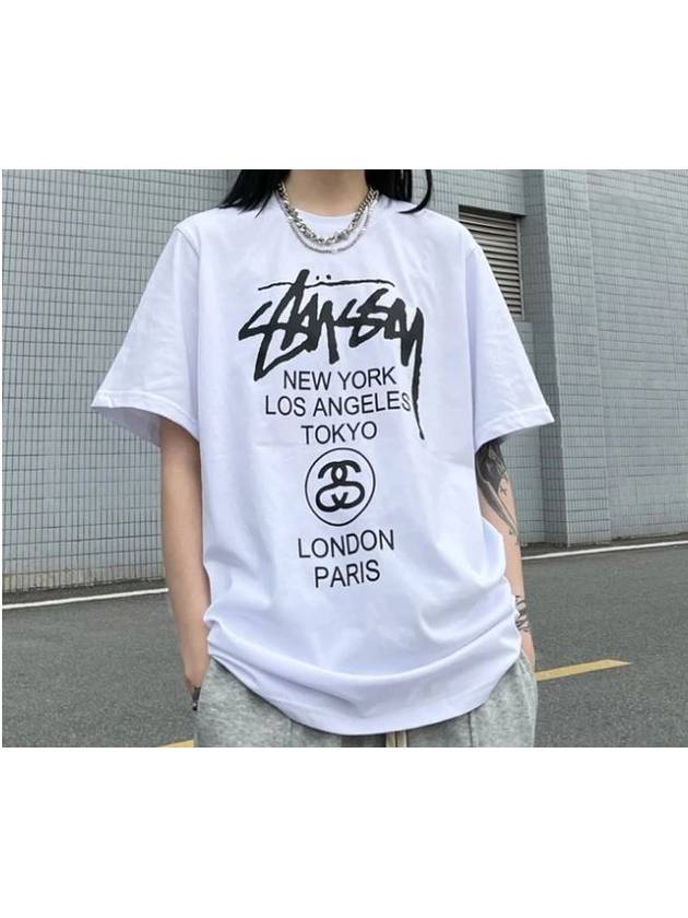 World Tour T Shirt White Men - STUSSY - BALAAN 3