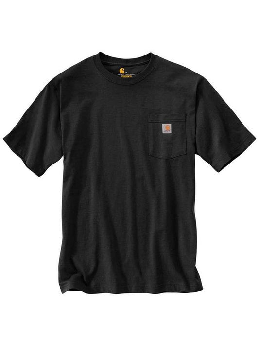 Pocket short sleeve t shirt black K87 001 - CARHARTT - BALAAN 2