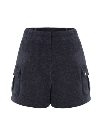 Banding corduroy cargo shorts Charcoal - BUTTONPLAY - BALAAN 1