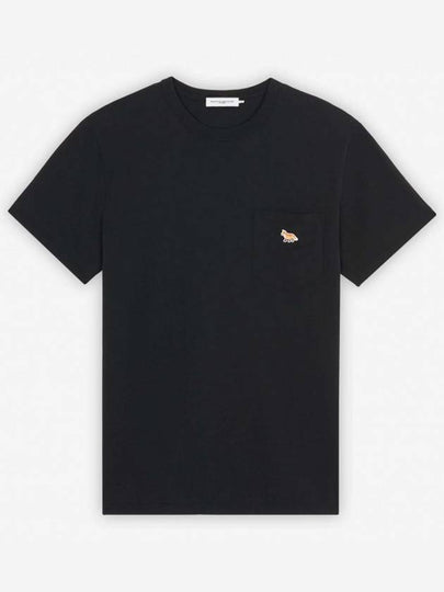 Baby Fox Patch Pocket Short Sleeve T-Shirt Black - MAISON KITSUNE - BALAAN 2