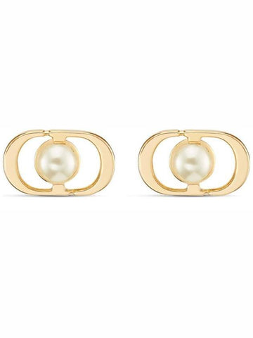 Petit CD Jolie Mini Stud Earrings Gold - DIOR - BALAAN 1