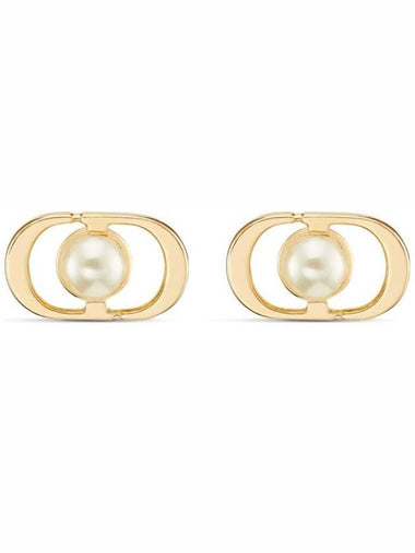 Petit CD Jolie Mini Stud Earrings Gold - DIOR - BALAAN 1