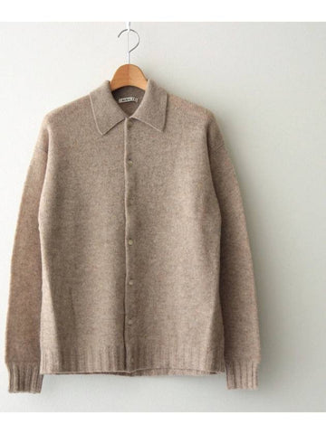 Shetland wool cashmere knit cardigan - AURALEE - BALAAN 1