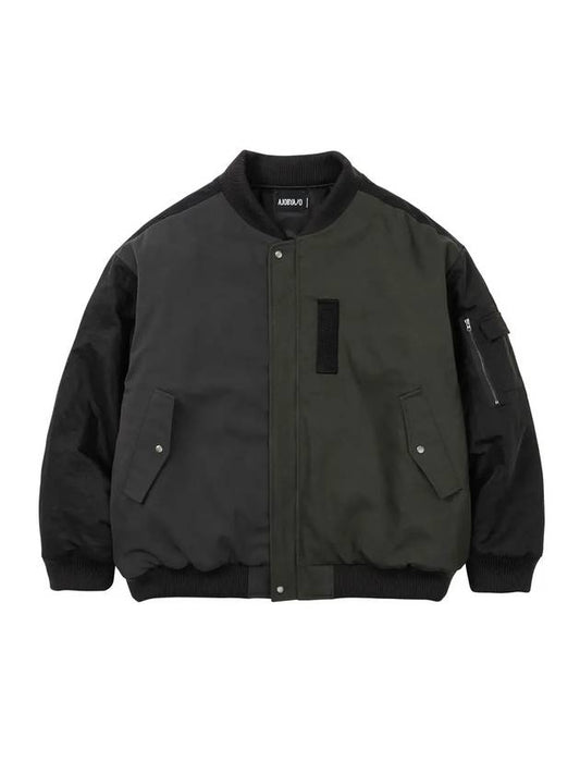 forefold nylon mix bomber jacket gray - AJOBYAJO - BALAAN 1