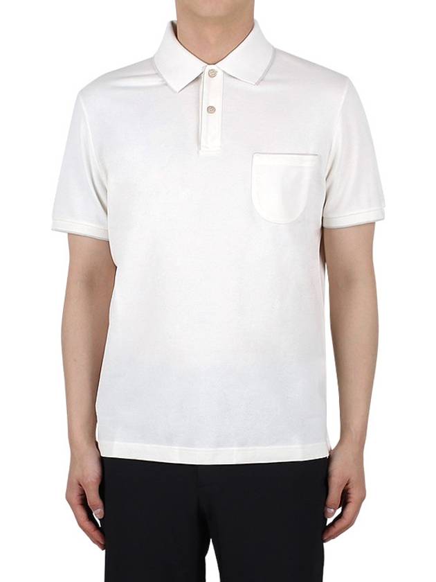 Men's Regatta Short Sleeve PK Shirt White - LORO PIANA - 3