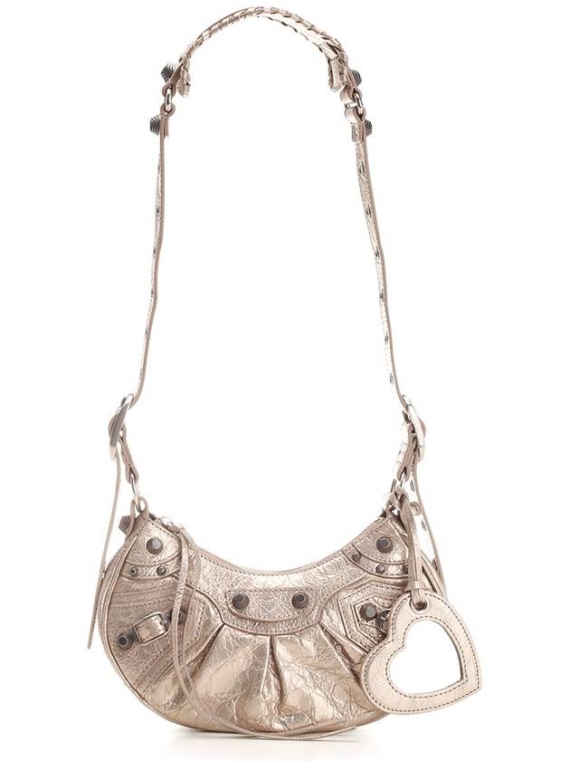 Metallic Le Cagol XS Lambskin Shoulder Bag Metallic Beige - BALENCIAGA - BALAAN 3