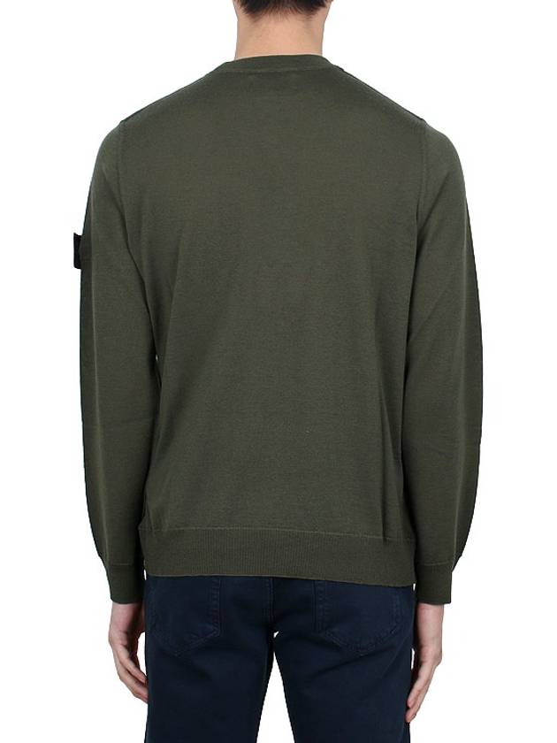 Compass Badge Knit Top Green - STONE ISLAND - BALAAN 5