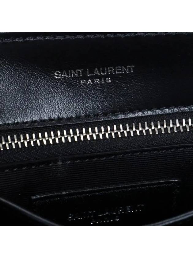 Toy Loulou Strap Shoulder Bag In Quilted Leather Black - SAINT LAURENT - BALAAN 11