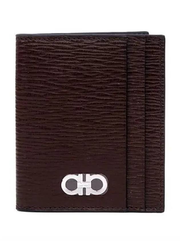 Gancini Card Wallet Brown - SALVATORE FERRAGAMO - BALAAN 2