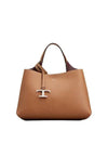 Logo Charm Leather Micro Tote Bag Brown - TOD'S - BALAAN 2