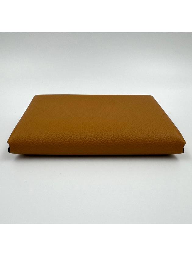 Calvi Duo Snap Card Wallet Caramel H085238 - HERMES - BALAAN 6