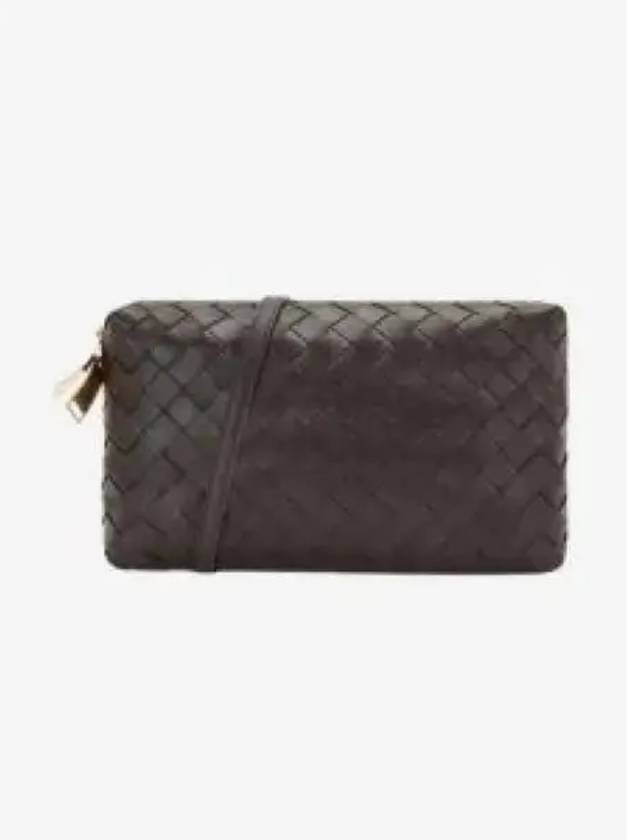 Intrecciato Leather Mini Cross Bag Brown - BOTTEGA VENETA - BALAAN 2