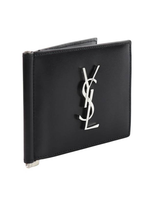 Monogram Money Clip Half Wallet Black - SAINT LAURENT - BALAAN 4