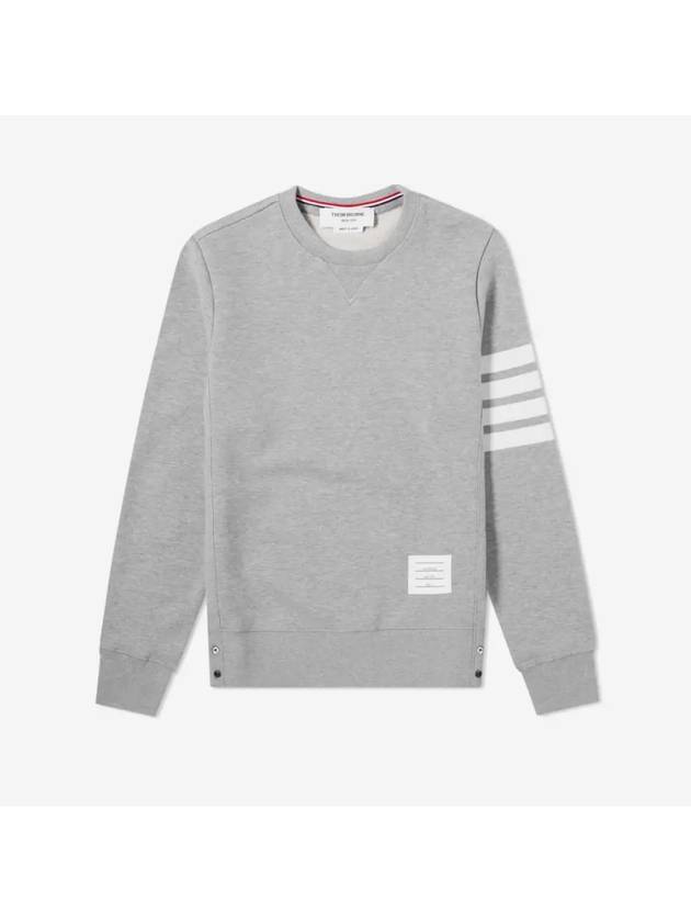 4 Bar Loopback Jersey Sweatshirt Light Grey - THOM BROWNE - BALAAN 3