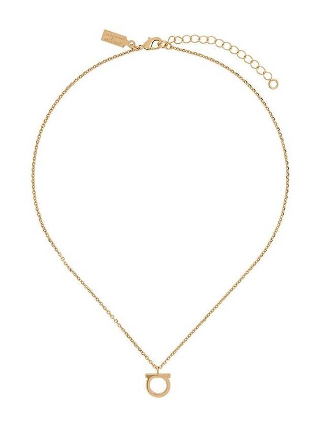 Gancini Large Necklace Brass & Gold - SALVATORE FERRAGAMO - BALAAN 2