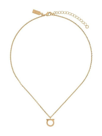 Gancini Large Necklace Brass & Gold - SALVATORE FERRAGAMO - BALAAN 2