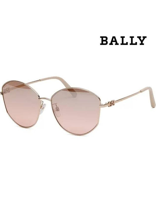 Sunglasses BY0103H 28T metal frame overfit pink round - BALLY - BALAAN 1