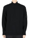 Lambswool GRS Half Zipped Knit Top Black - CP COMPANY - BALAAN 2