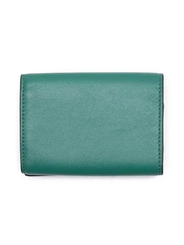 Logo Leather Half Wallet Green - MARNI - BALAAN 3