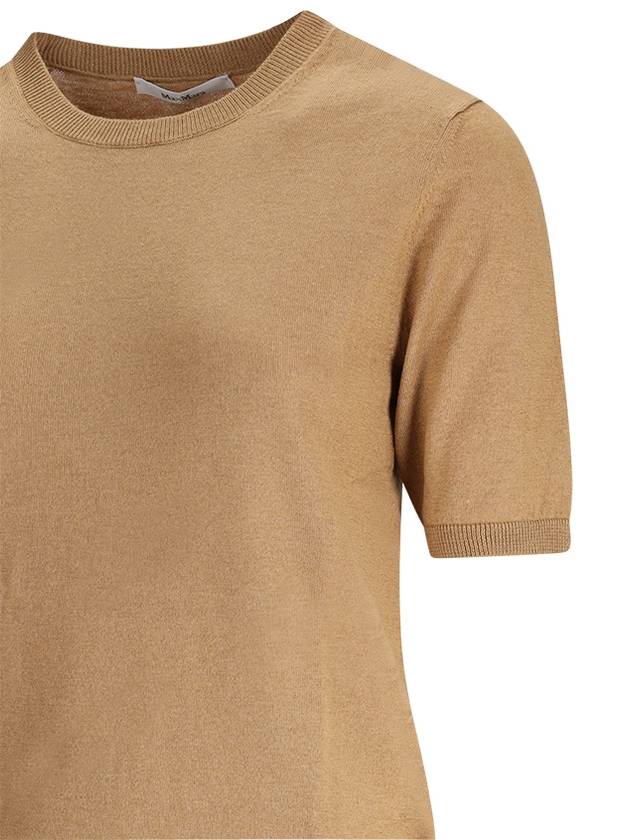 Warren silk cashmere fine knit top beige - MAX MARA - BALAAN 4