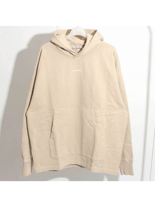 Logo Print Oversized Fit Hoodie Beige - ACNE STUDIOS - BALAAN 2