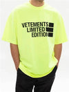 Big Logo Short Sleeve T-Shirt Yellow - VETEMENTS - BALAAN 3